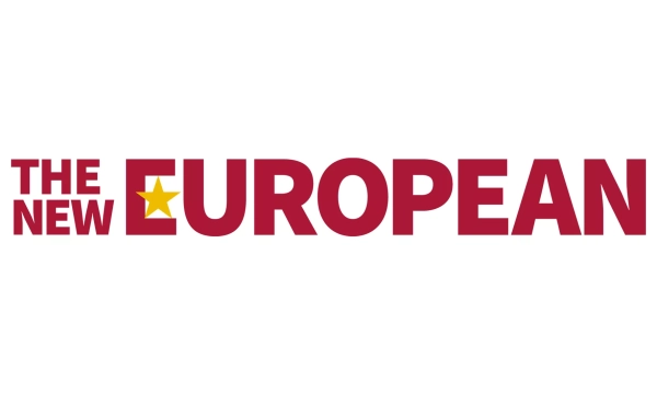 The logo of "The New European," featuring bold red text with a yellow star integrated into the word "EUROPEAN."